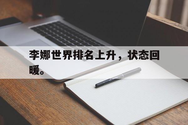开云综合app登录入口-李娜世界排名上升，状态回暖。